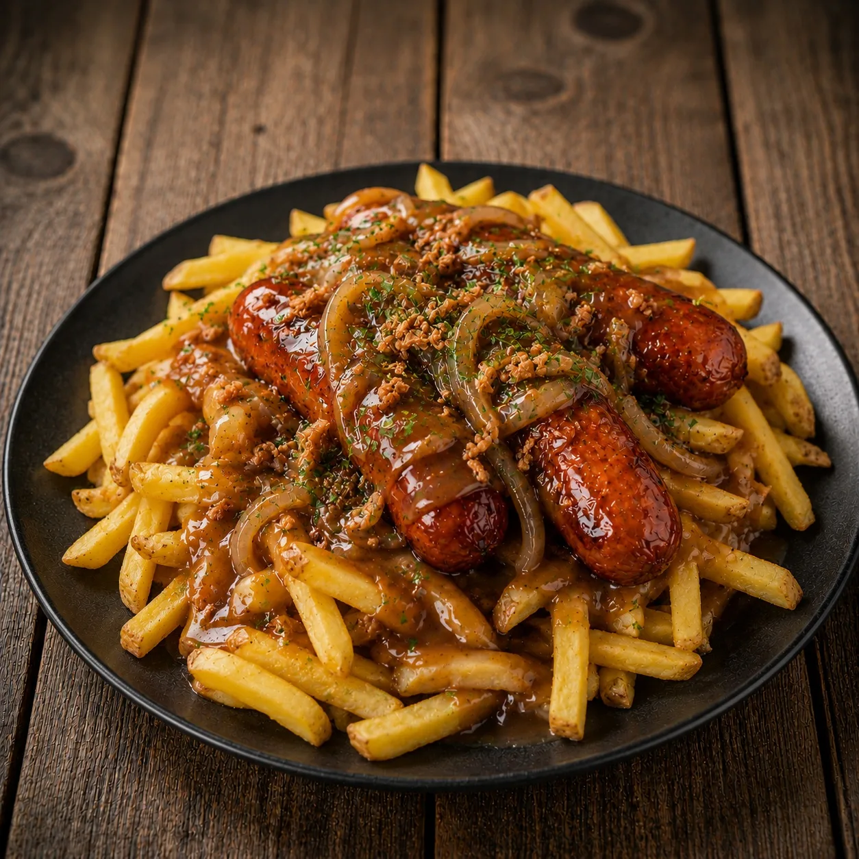 Old English Sausages Skin-on Fries